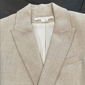 Veronica Beard Double Breasted Linen Blazer, Size 0
